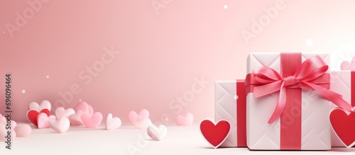 Birthday gift box. Background for mother's day, Christmas, wedding, valentine's day, new year. © maretaarining