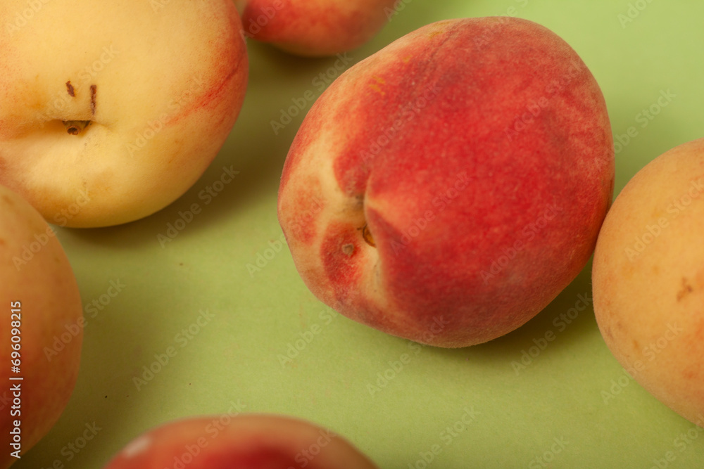peaches on green background peaches on green background