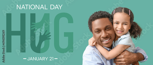 Portrait of hugging African...