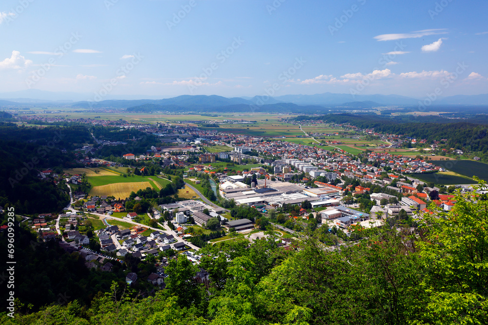 Aerial view of Kamnik city in Slovenia, Europe	