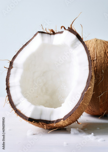 Tropical coconut brown food fruit