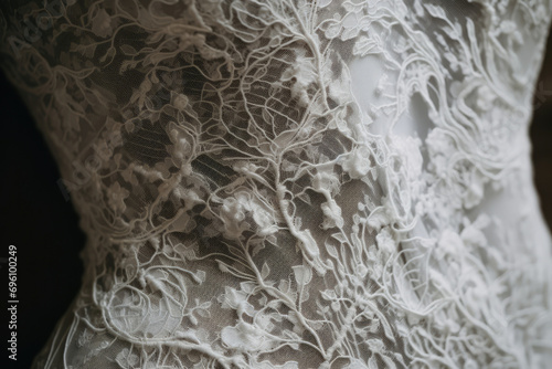 Old textile wedding textured fabric white vintage fashion lace pattern design background decorative flower