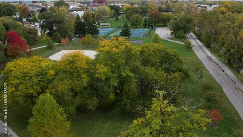 view of the city park