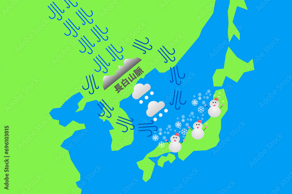 Obraz premium JPCZ 日本海寒帯気団収束帯