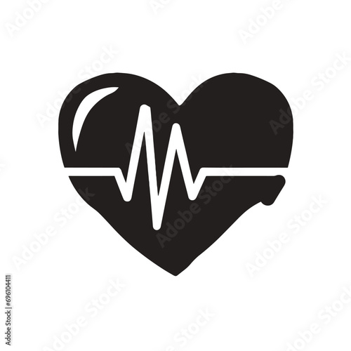 Heart cpr medical icon vector design photo