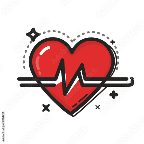 Heart cpr medical icon vector design