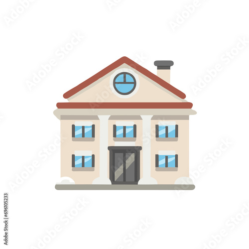 School building icon in comic style. College education vector cartoon illustration pictogram. Bank, government business concept splash effect