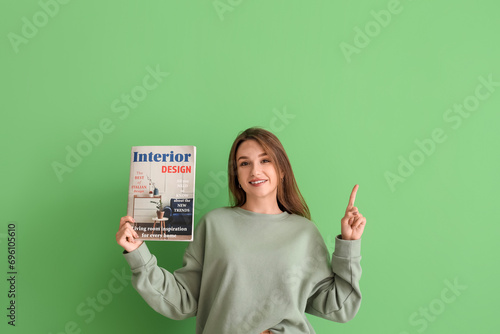 Beautiful woman with interi...