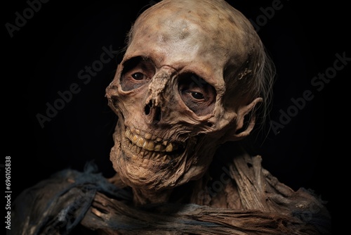 Portrait of ancient mummy becoming alive