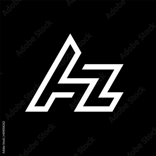 Letter AZ creative monogram logo design