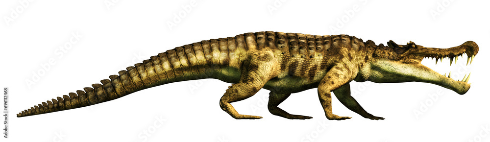 Kaprosuchus, known for its long tusks was a prehistoric creature, a