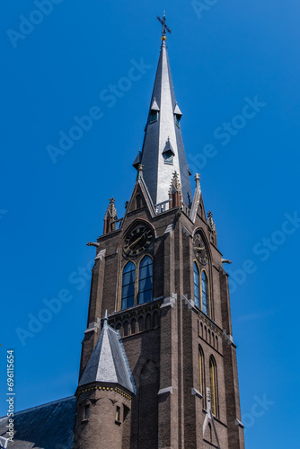 Sint-Laurentiuskerk - former Roman Catholic church at 16 Herengracht in Weesp. Church inaugurated in 1876 and dedicated to Saint Laurentius and Mary Magdalene. Weesp, North Holland, the Netherlands.
