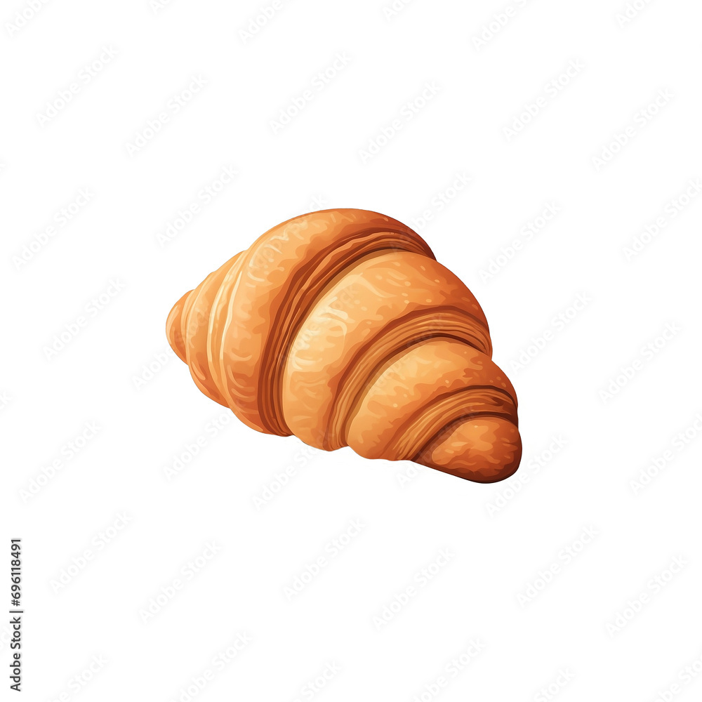 A Freshly Baked Croissant, Ready to Be Enjoyed A Freshly Baked Croissant, Ready to Be Enjoyed