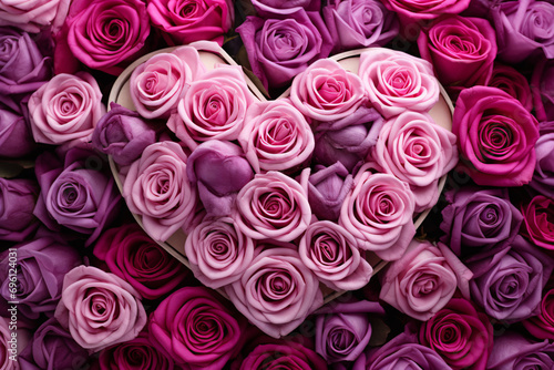 pink roses background heart
