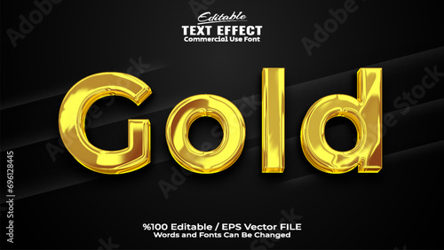 Editable Gold Text Effect
