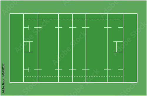 rugby pitch union markings field illustration photo