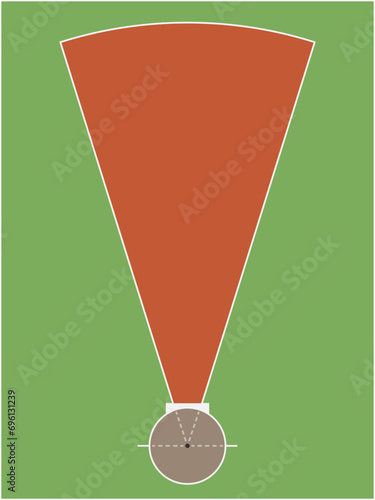 Shot put dimension markings olympic games