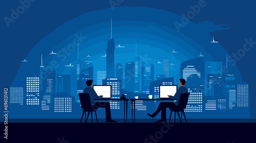 Concept vector illustration of business situation.  