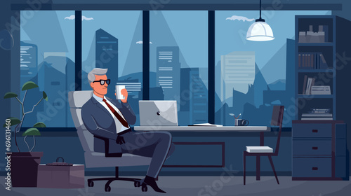 Concept vector illustration of business situation.	
