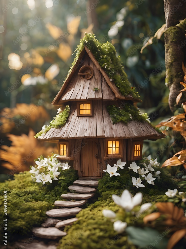 the fantasy magical fairy house in the enchanched forest the fantasy magical fairy house in the enchanched forest