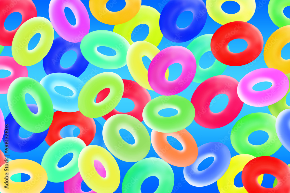 Fototapeta premium colorful doughnut ring