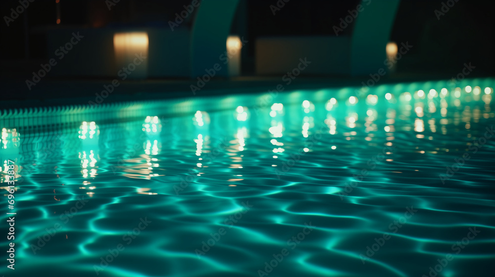 swimming pool light waves night underwater lights