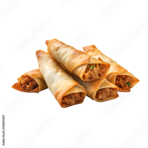 Eggrolls isolated on transparent background