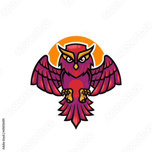 owl mascot design illustration 