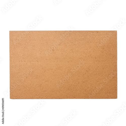 Empty space on cork board isolated on transparent background