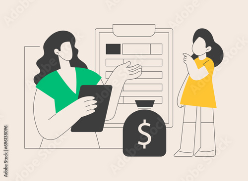 Childcare subsidy abstract concept vector illustration.