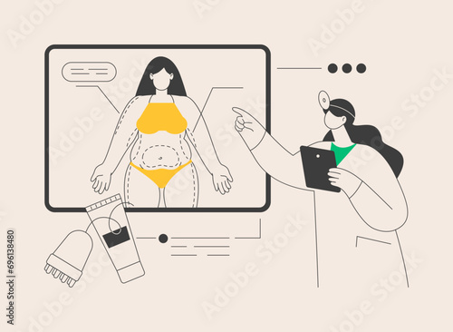Body contouring abstract concept vector illustration.