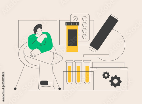 Drug monitoring abstract concept vector illustration. photo