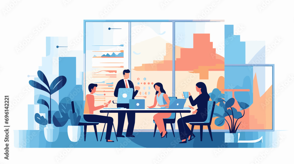 Concept vector illustration of business situation.
Concept vector illustration of business situation.