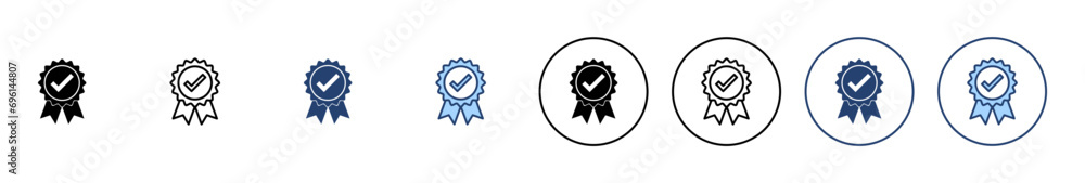 Approved icon vector. Certified Medal Icon Approved icon vector. Certified Medal Icon