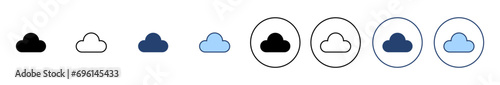 Cloud icon vector. cloud sign and symbol