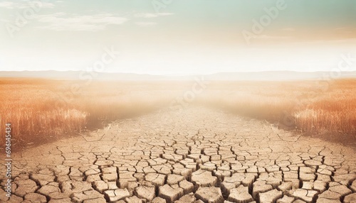 Terre craquelée par la sécheresse. Concept de réchauffement climatique. photo