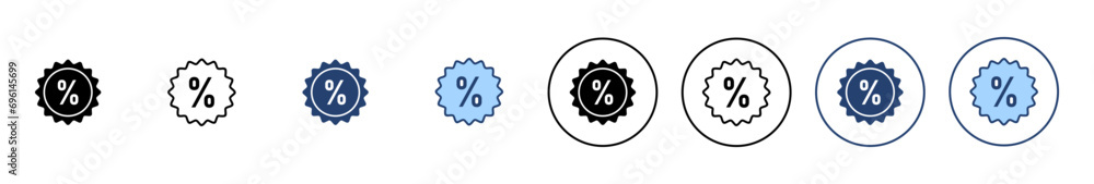 Obraz premium Discount icon vector. Discount tag sign and symbol