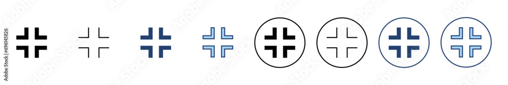 Obraz premium Fullscreen Icon vector. Expand to full screen sign and symbol. Arrows symbol