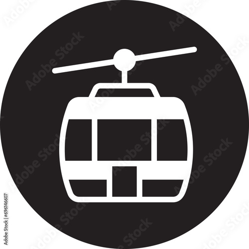 cable car glyph icon