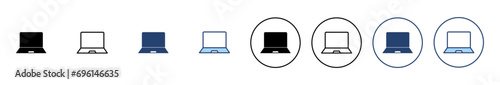 Laptop icon vector. computer sign and symbol