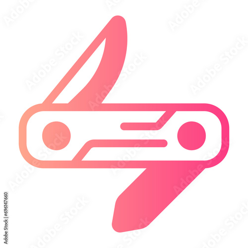 pocket knife gradient icon