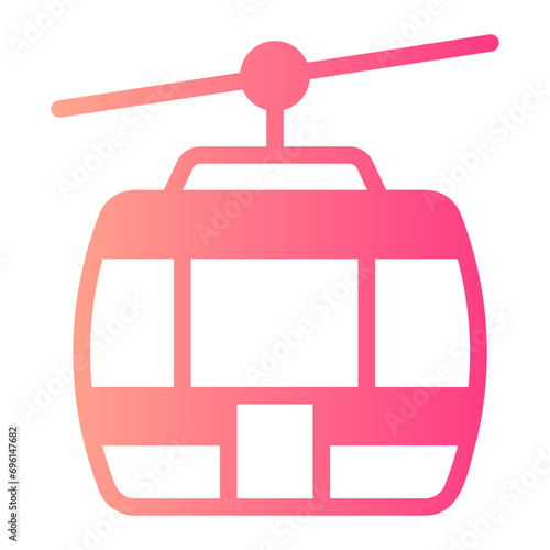 cable car gradient icon