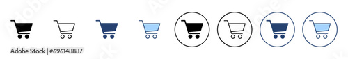Shopping icon vector. Shopping cart sign and symbol. Trolley icon photo