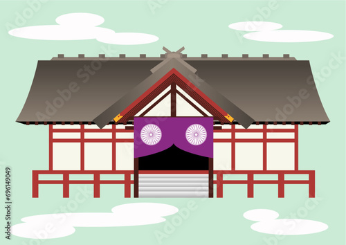 Traditional Japanese Illustration｜Traditional Japanese Illustration｜伝統的なイラスト｜神社