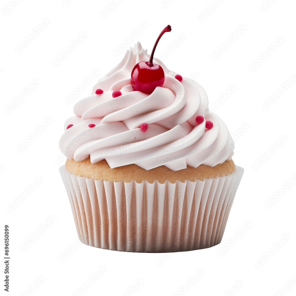 Freshly cupcake isolated on transparent background Freshly cupcake isolated on transparent background