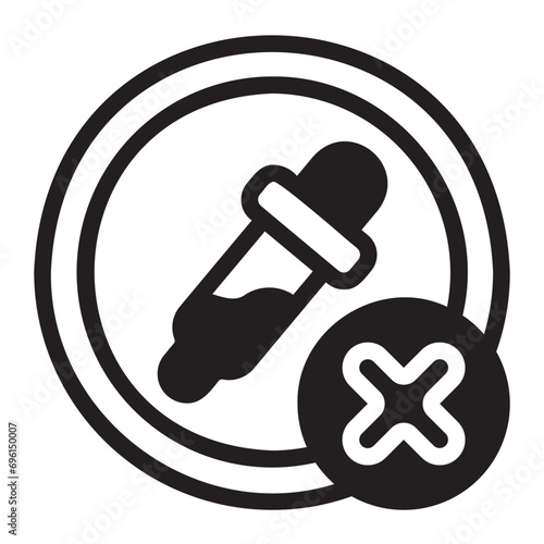 no artificial colours glyph icon