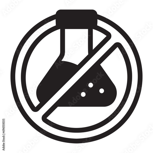 chemical free glyph icon