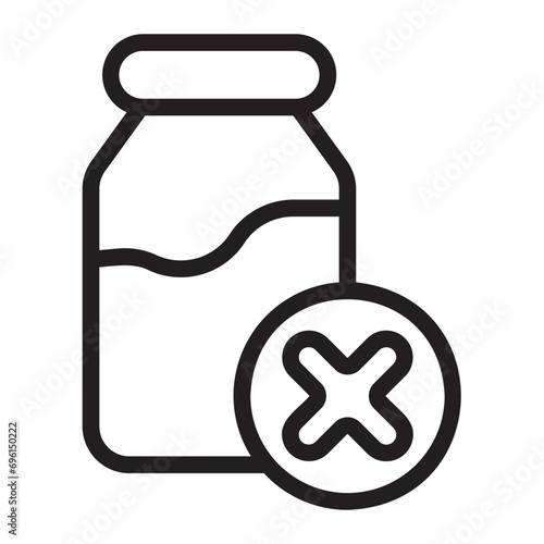 lactose free line icon