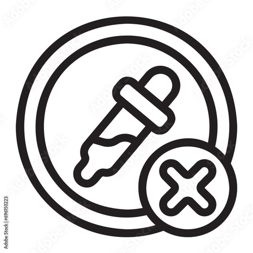 no artificial colours line icon