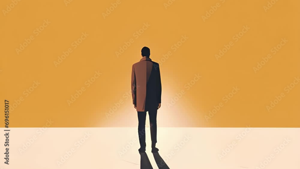 A person standing alone head bowed and an expression of guilt. Psychology art concept. A person standing alone head bowed and an expression of guilt. Psychology art concept.